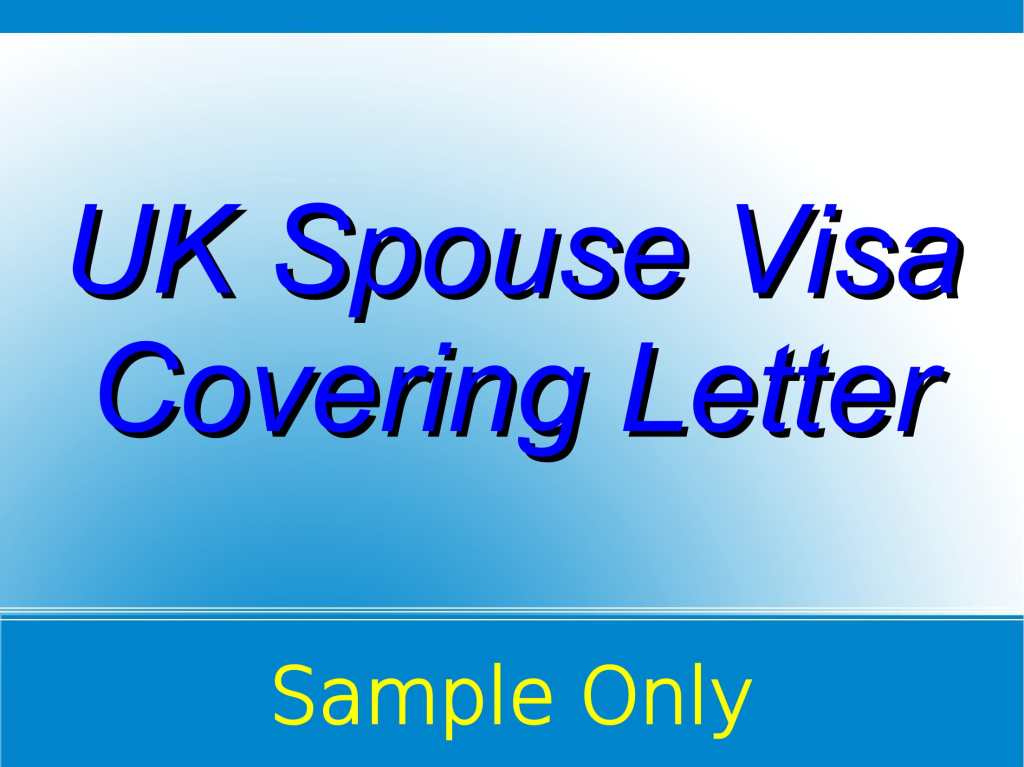 cover letter for spouse visa application